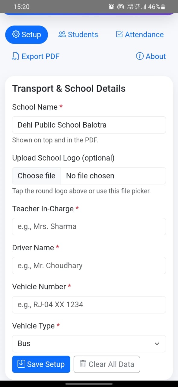 Bus App Screenshot 1